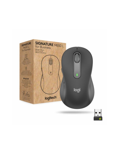Logitech M650 Signature Grande Ratón inalámbrico 4000 DPI
