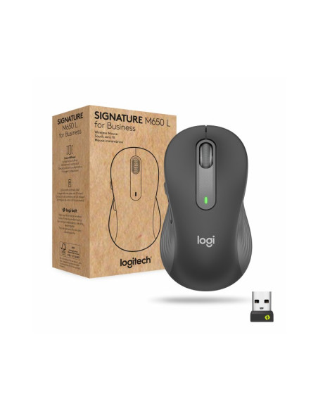 Logitech M650 Signature Grande Ratón inalámbrico 4000 DPI