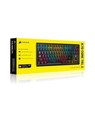 Teclado mecánico Corsair K70 Core TKL RGB MLX Red