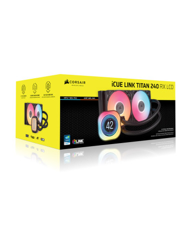 Refrigeración Líquida PC Corsair iCUE Link Titan 240 RX LCD 240mm