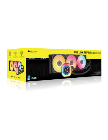 Refrigeración Líquida PC Corsair iCUE Link Titan 360 RX LCD 360mm