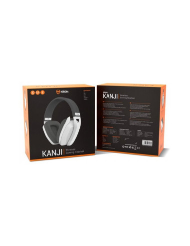 Auriculares gaming inalámbricos Krom Kanji Blanco