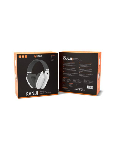 Auriculares gaming inalámbricos Krom Kanji Blanco