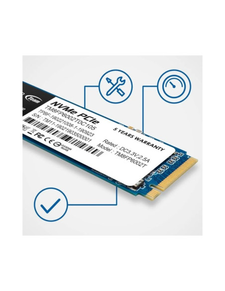 Disco duro SSD TeamGroup MP33 256GB NVMe M.2