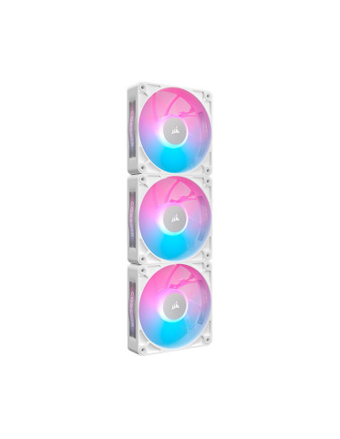 Pack de 3 Ventiladores PC Corsair iCUE Link RX120 RGB Max Starter Kit Blanco 120mm