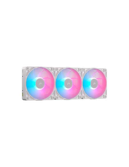 Pack de 3 Ventiladores PC Corsair iCUE Link RX120 RGB Max Starter Kit Blanco 120mm