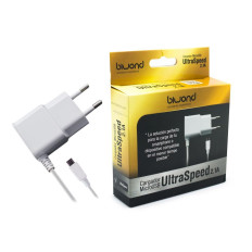 CARGADOR MICROUSB ULTRASPEED 2.1A 5V BLANCO