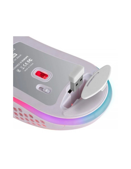 Ratón gaming inalámbrico Mars Gaming MMW3 Blanco 3200 DPI