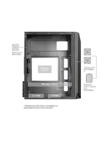 Caja para PC Mars Gaming MC-S1 Rosa Micro-ATX