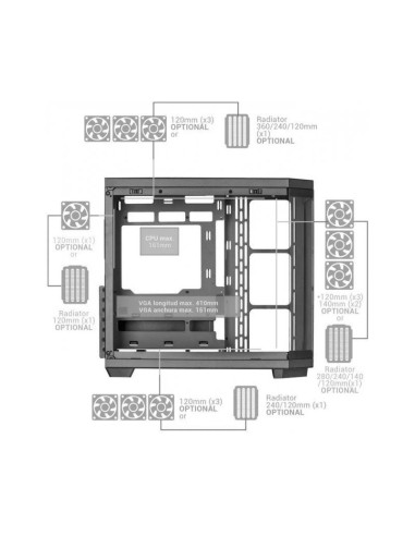 Caja para PC Mars Gaming MC-3TCORE ATX