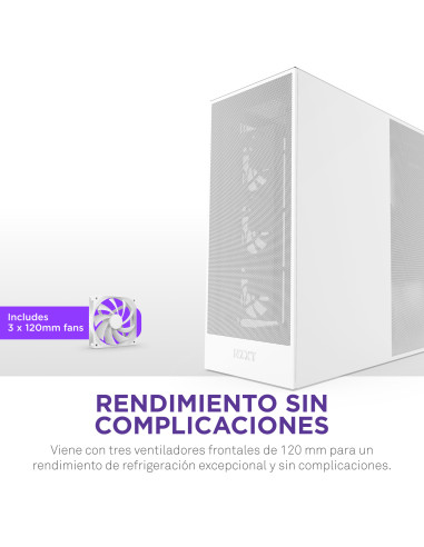 Caja para PC NZXT H7 Flow (2024) White e-ATX