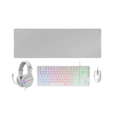 Pack gaming completo Mars Gaming MCP-RGB3 Blanco Teclado + Ratón + Auriculares + Alfombrilla