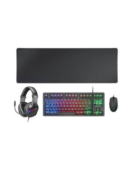Pack Gaming Mars Gaming MCP-RGB3 Teclado + Ratón + Auriculares + Alfombrilla