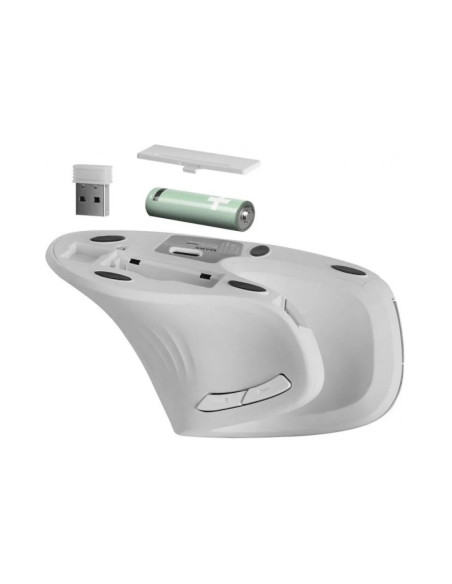 Ratón Mars Gaming MMW-ERGOPRO Blanco inalámbrico vertical 3200 DPI