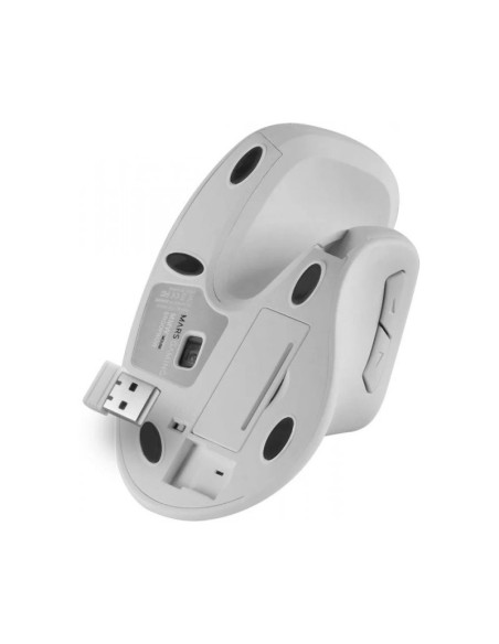 Ratón Mars Gaming MMW-ERGOPRO Blanco inalámbrico vertical 3200 DPI